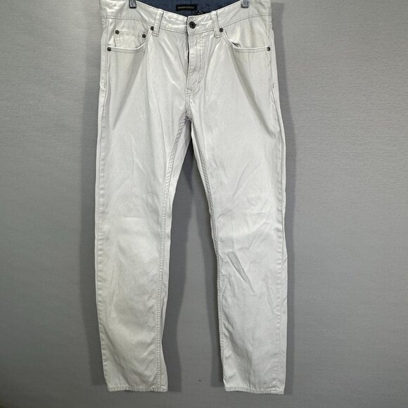 Banana Republic Men's Straight Jeans - Light Gray - Picture 1 of 9